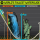 Las dimensiones del tobogán más alto del mundo en perspectiva. Imagen: Schlitterbahn